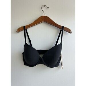 Skims Fits Everybody T-Shirt Bra Size 32D Onyx/Black NWT